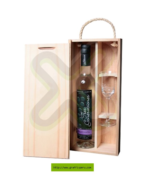 CAJA DE PISCO 500 ML + COPA 