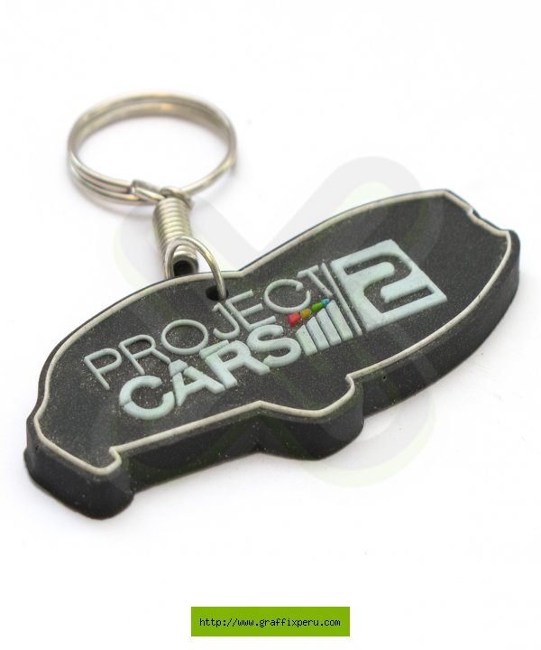 llavero de pvc en forma de carro