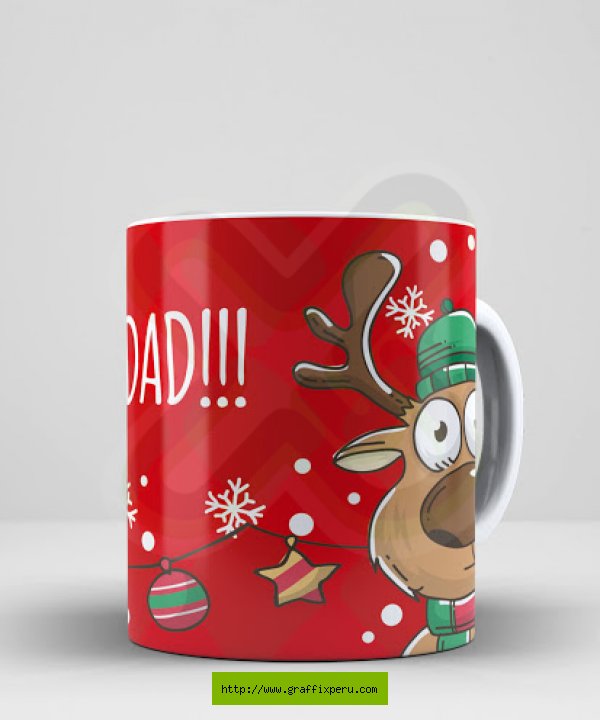 taza navideña con logo