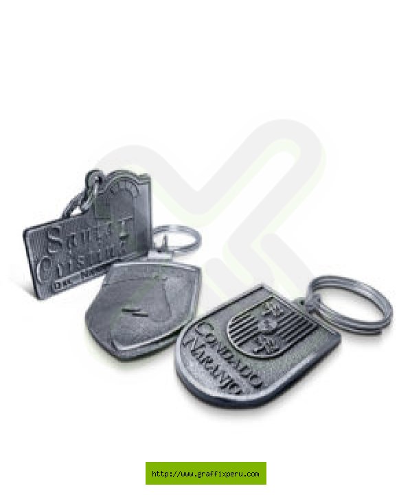 LLAVERO DE METAL PLATA