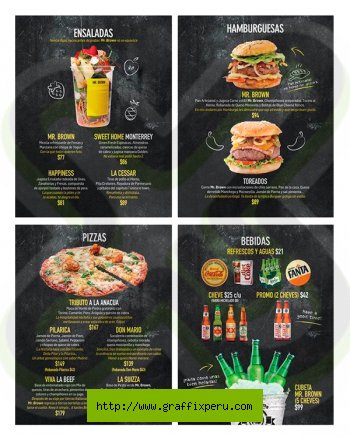 CARTA DE MENÚ EN COUCHE MATE