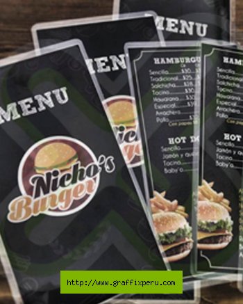 CARTA DE MENÚ ENMICADO