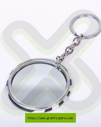 LLAVERO PIN ESPEJO PUBLICITARIO
