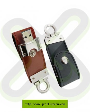 USB LLAVERO DE CUERO 8GB PUBLICITARIO