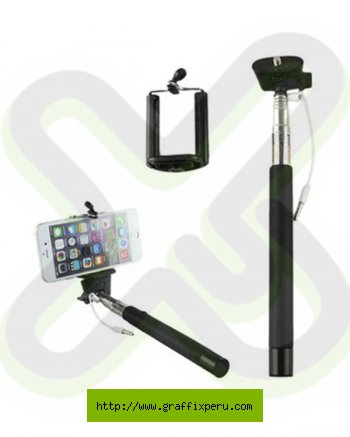 SELFIE MONOPOD PLEGABLE MEDIANO PUBLICITARIO COLOR NEGRO