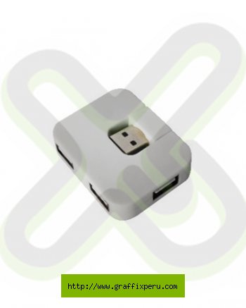 MULTIPUERTO 4 ENTRADAS CUADRADO PUBLICITARIO COLOR BLANCO