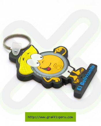 LLAVERO EN ALTO RELIEVE DE SILICONA