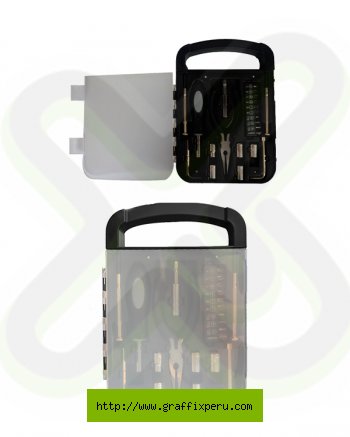 Set-de-herramientas tapa transparente