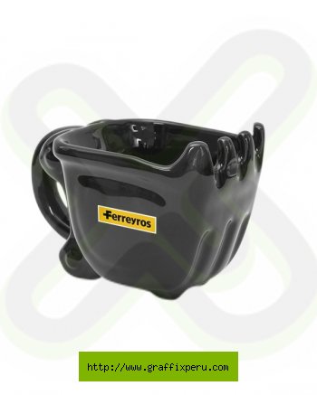 taza ceramica modelo pala escavadora