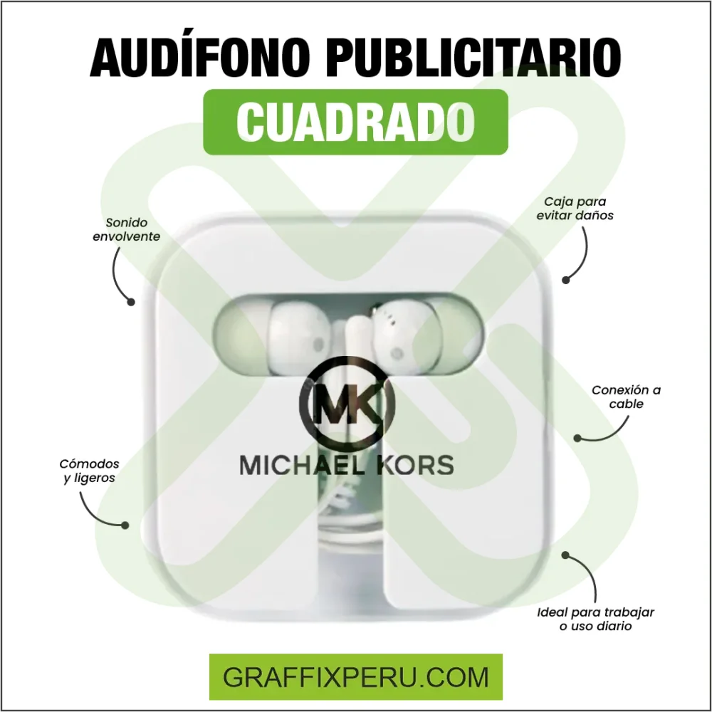 AUDIFONOS PUBLICITARIOS CUADRADOS - Vista alternativa