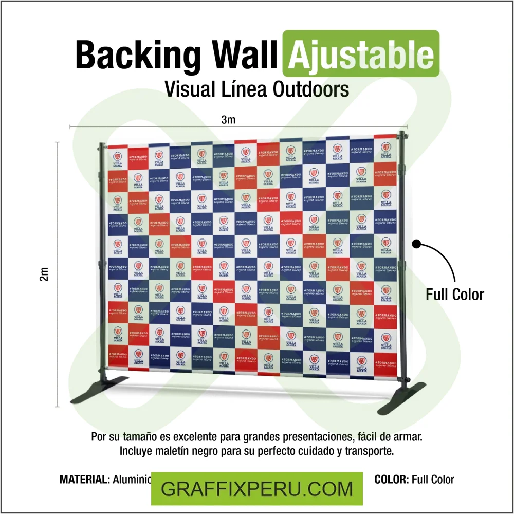 backing wall ajustable