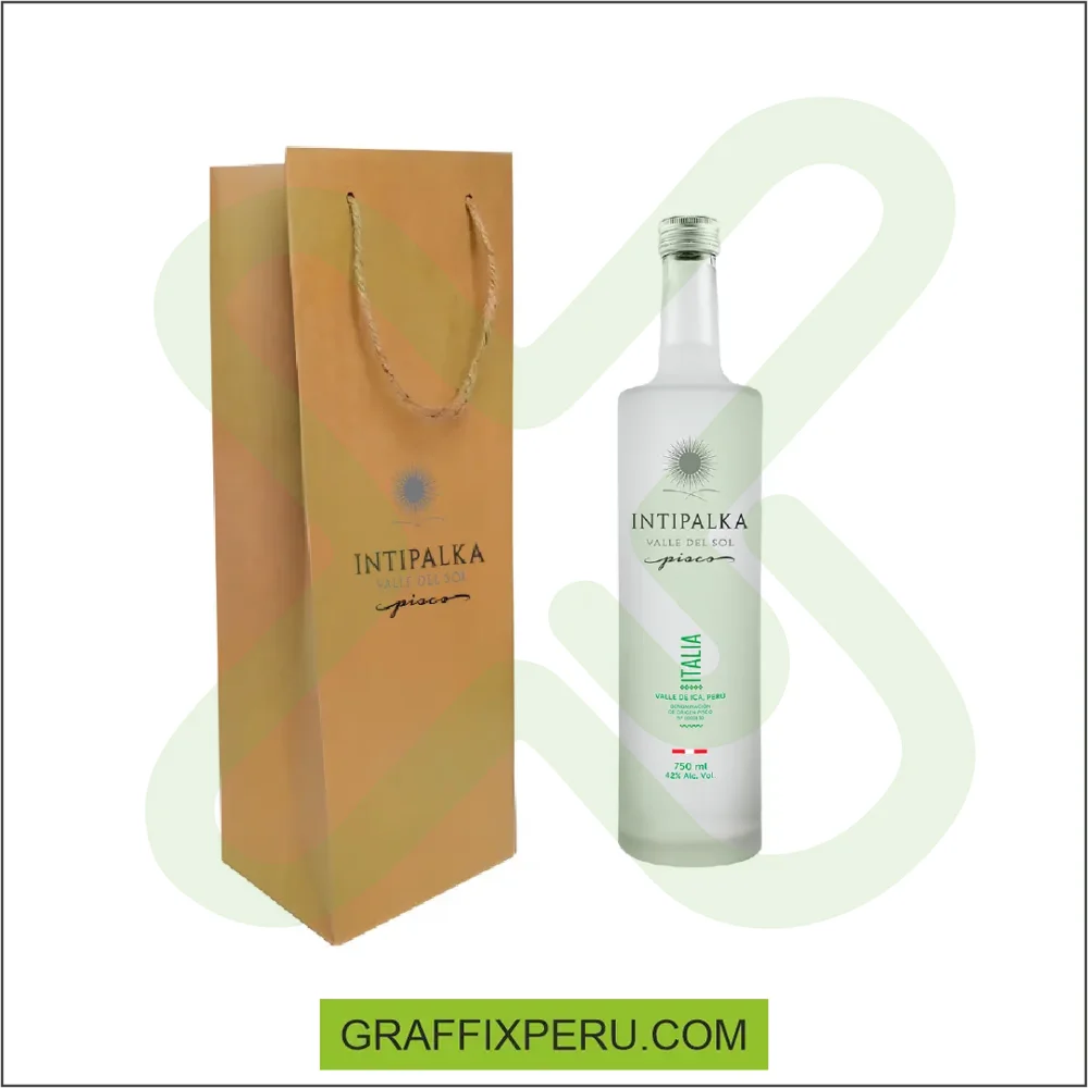 bolsa personalizada con pisco personalizado 500ml - Vista alternativa