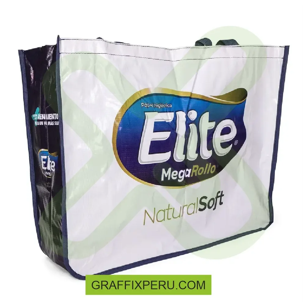 bolsa tarpulin (mercado) 39*39*20 impresion 4 caras - Vista alternativa