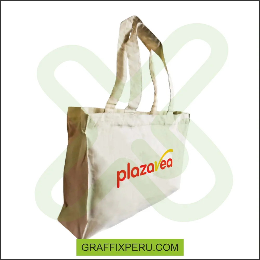 Bolsa tocuyo con fuelle - Vista alternativa