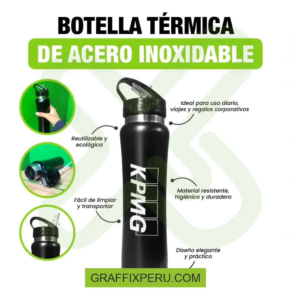 BOTELLA TÉRMICA DE ACERO INOXIDABLE