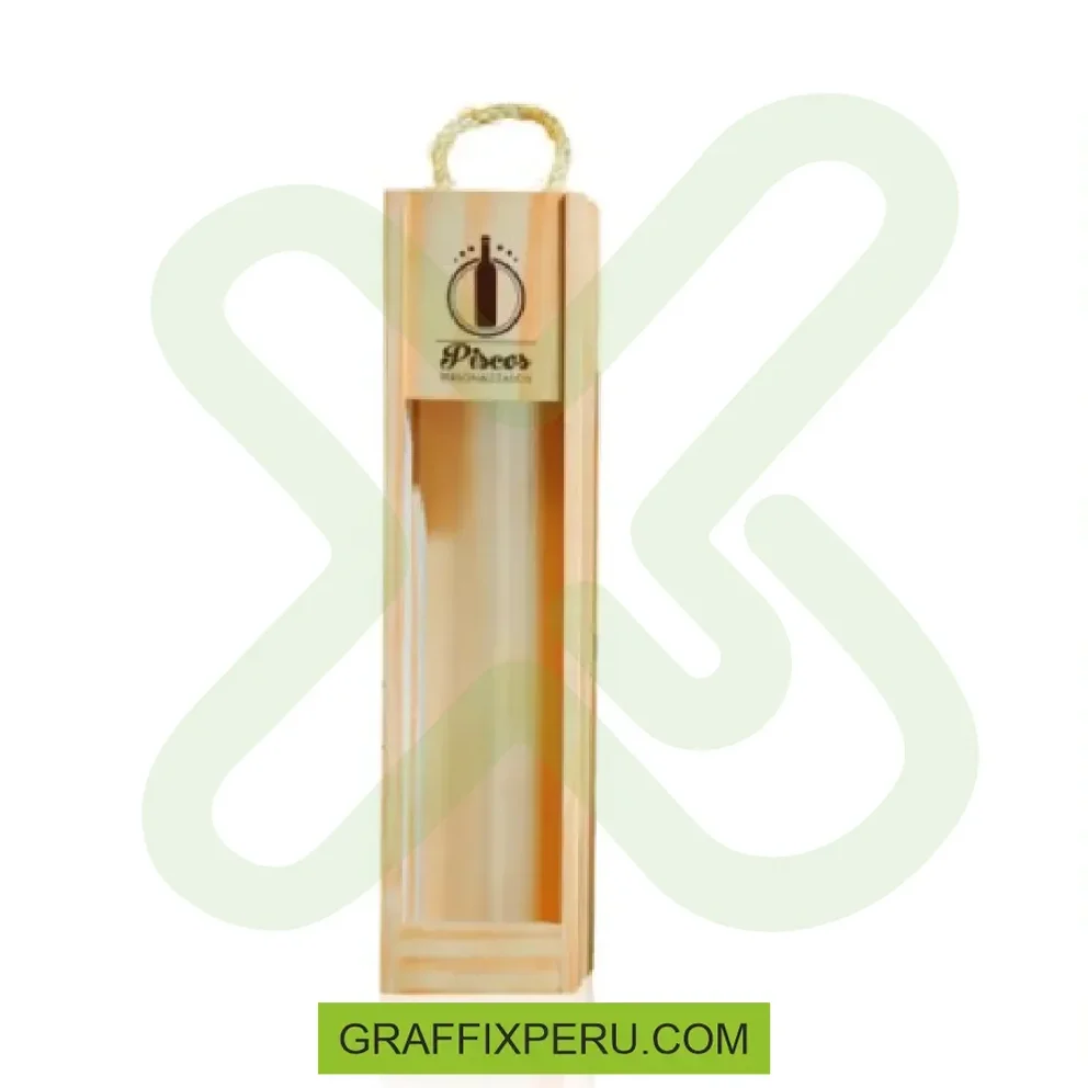 CAJA PARA PISCO TIPO VITRINA - Vista alternativa