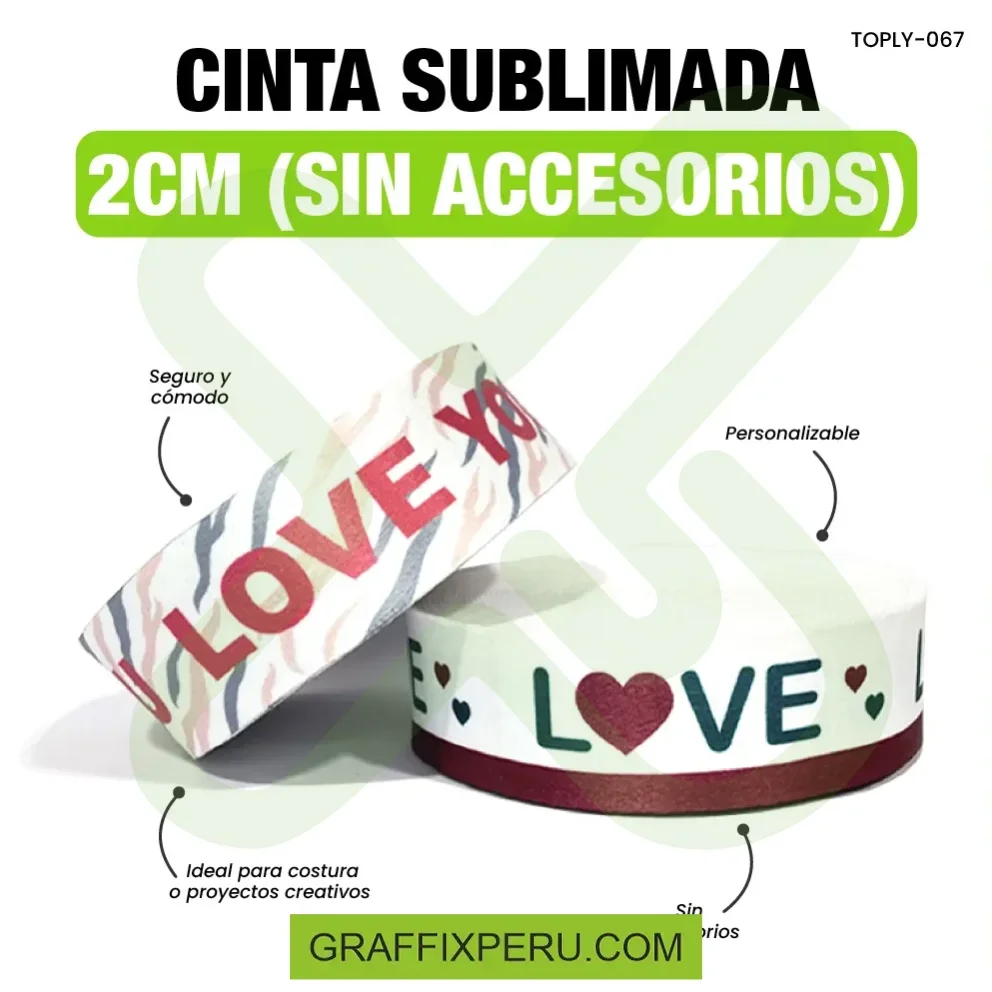 CINTA SUBLIMADA 2 CM (SIN ACCESORIOS) - Vista alternativa