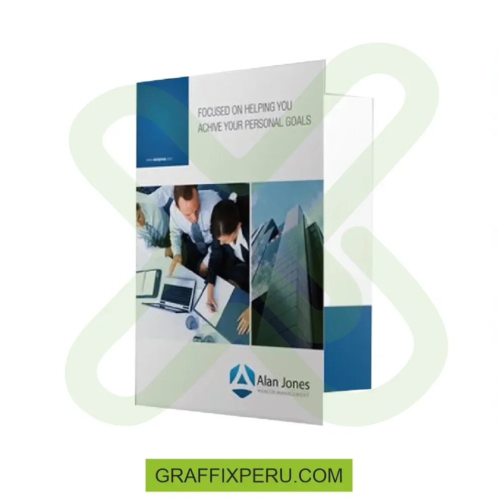 FOLDER CORPORATIVO PLASTIFICADO MATE