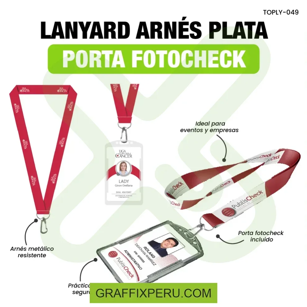 LANYARD CON UN ACCESORIO CON FOTOCHECK