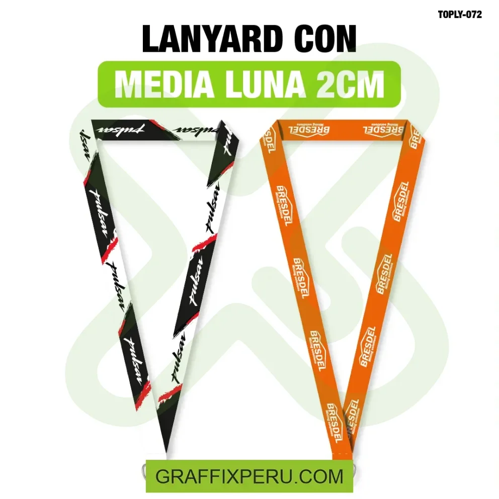 lanyard con media luna 2cm - Vista alternativa