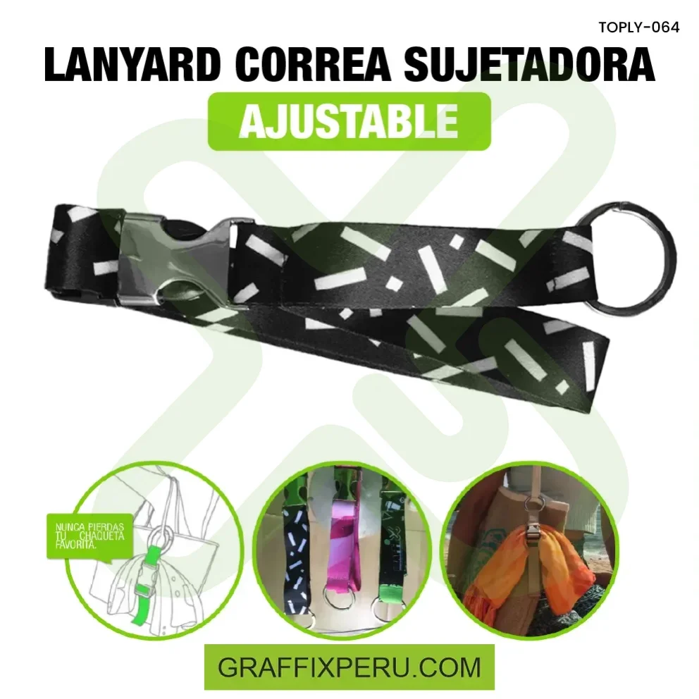 LANYARD CORREA SUJETADORA AJUSTABLE - Vista alternativa