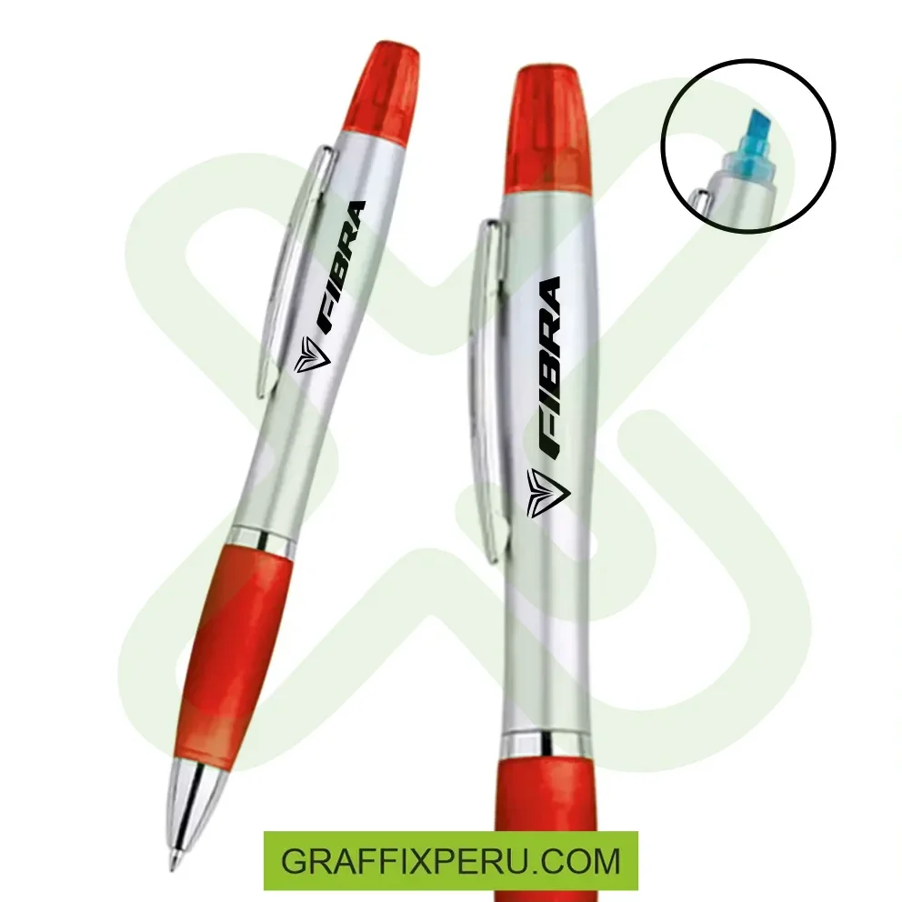 LAPICERO PLASTICO SILUETA CON RESALTADOR - Vista alternativa