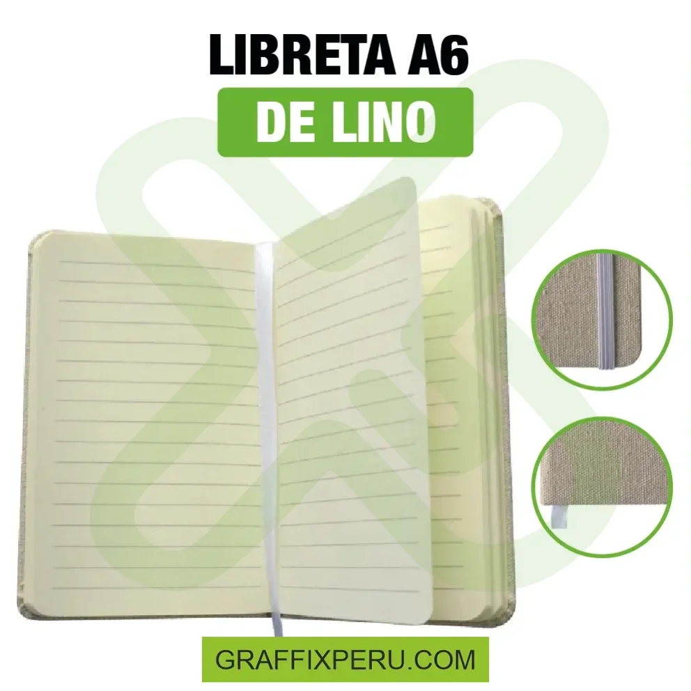 LIBRETA A6 DE LINO
