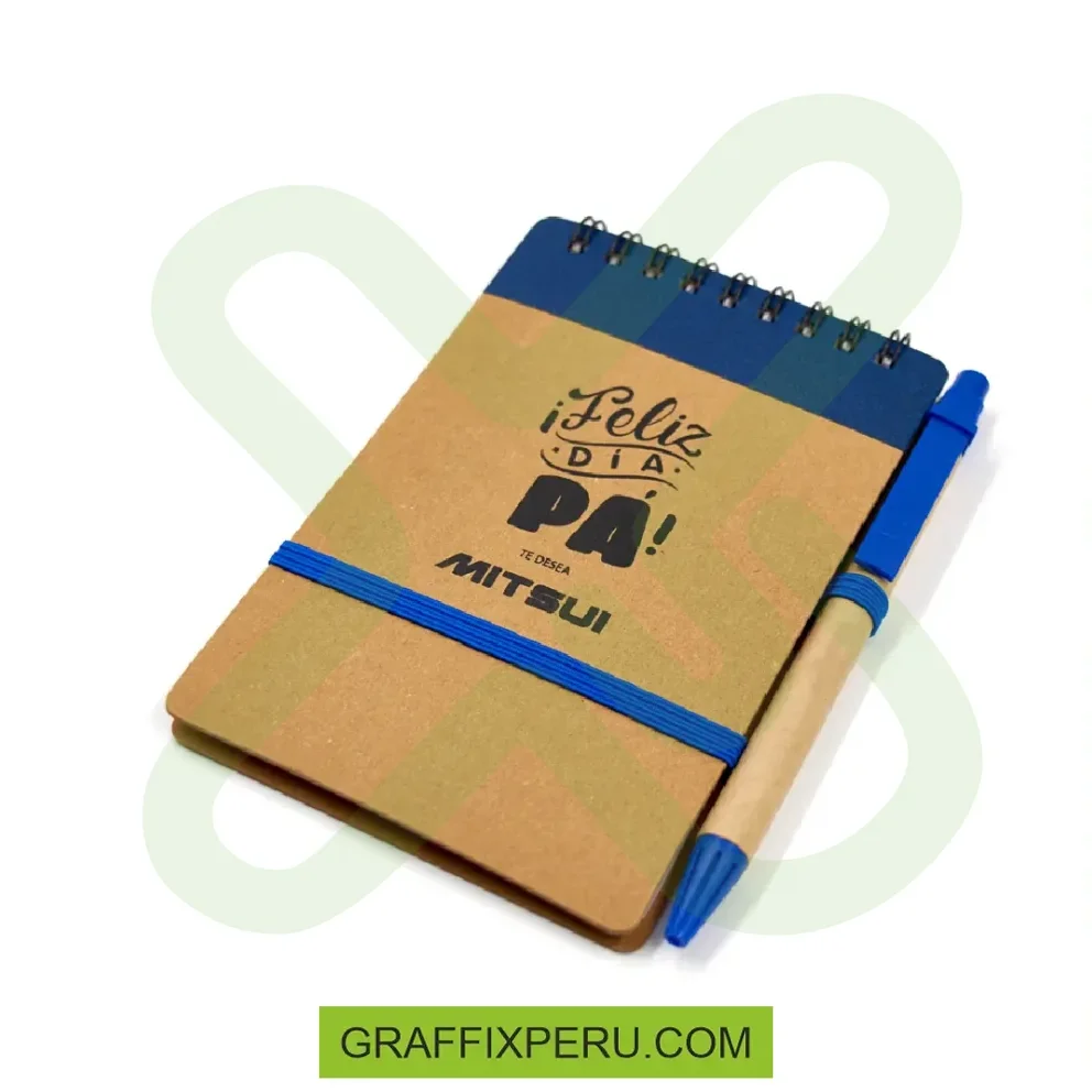 libreta ecologica con lapicero A6 - Vista alternativa