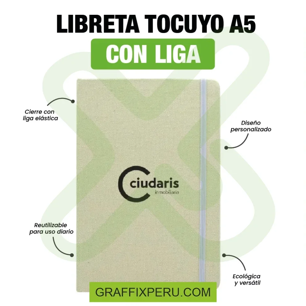 LIBRETA TOCUYO A5 CON LIGA - Vista alternativa