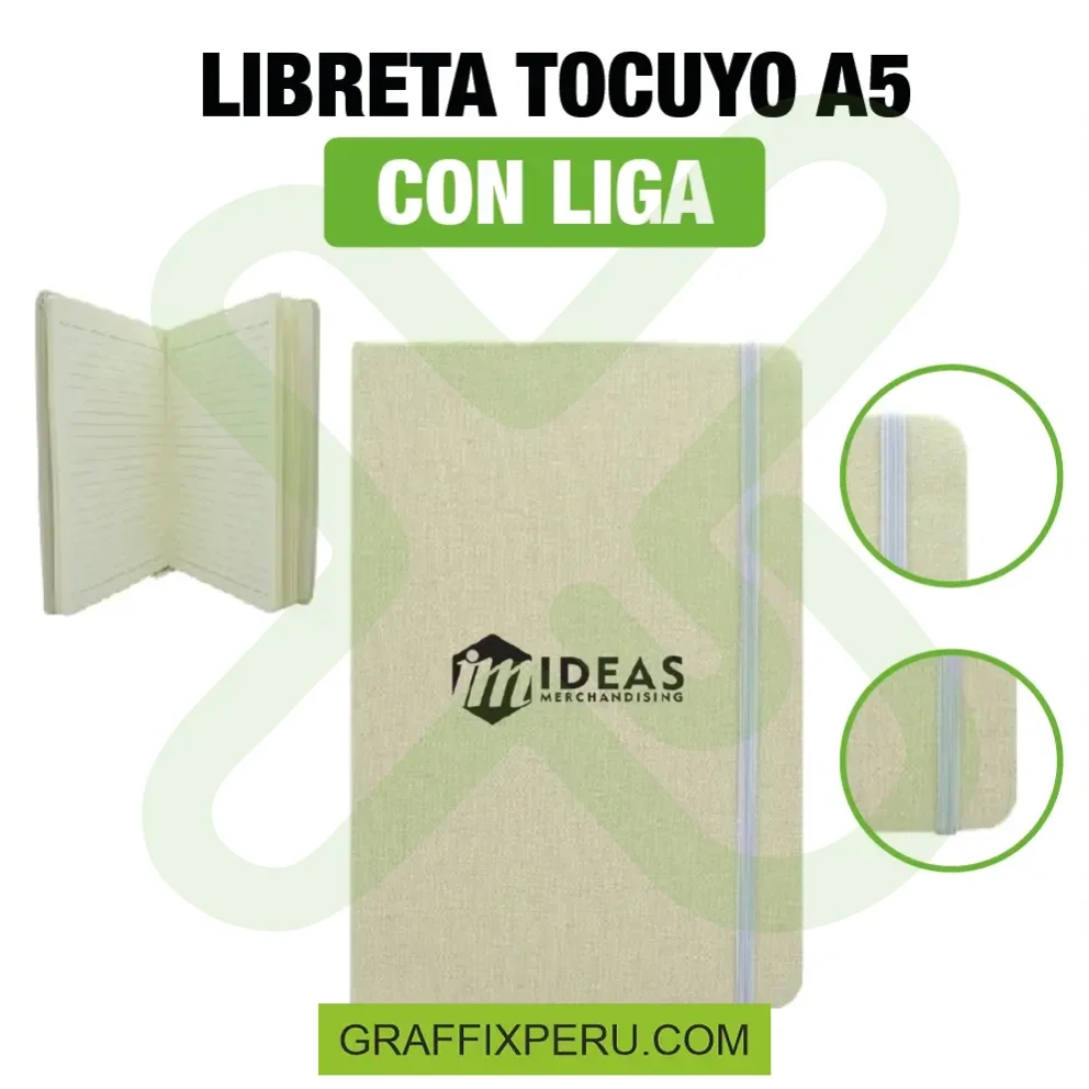 LIBRETA TOCUYO A5 CON LIGA