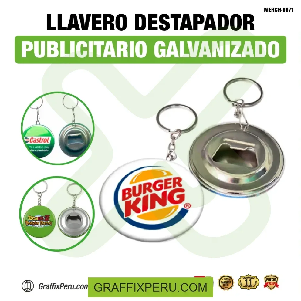 llavero chapita destapador - Vista alternativa