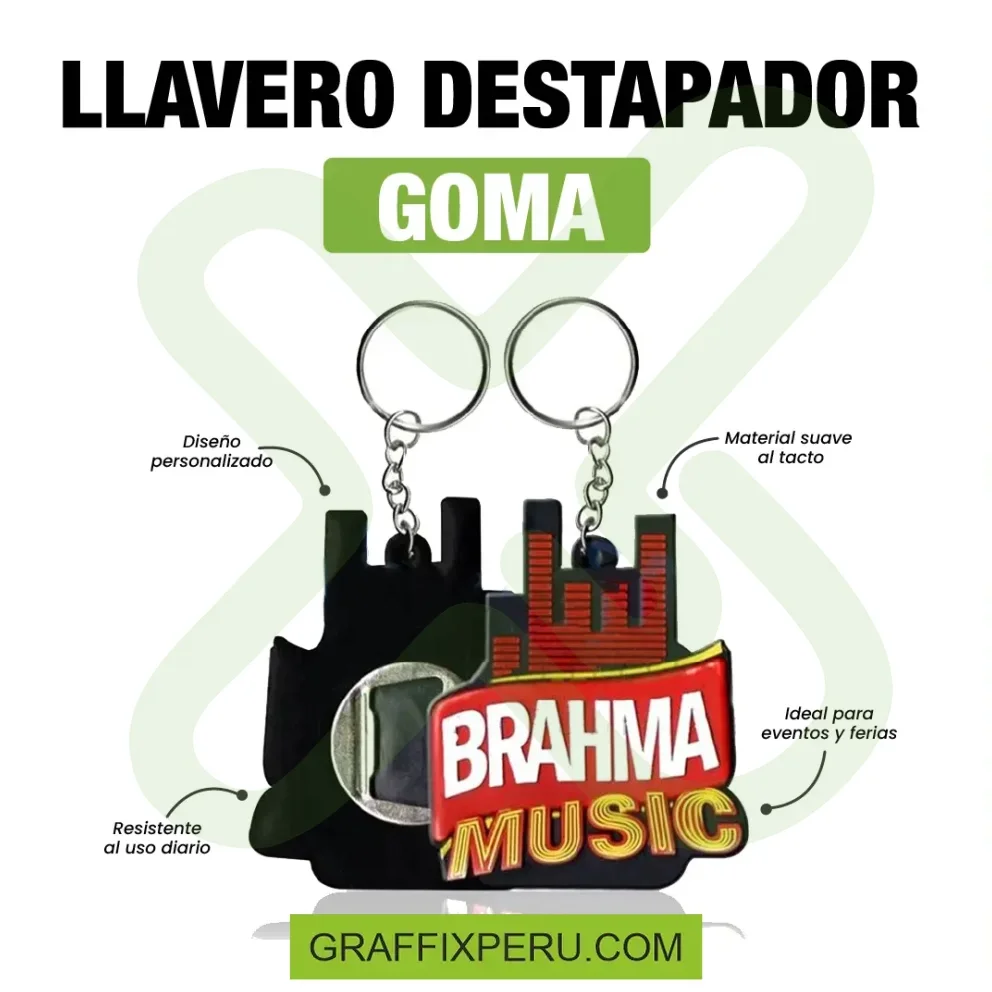 llavero de goma destapador - Vista alternativa