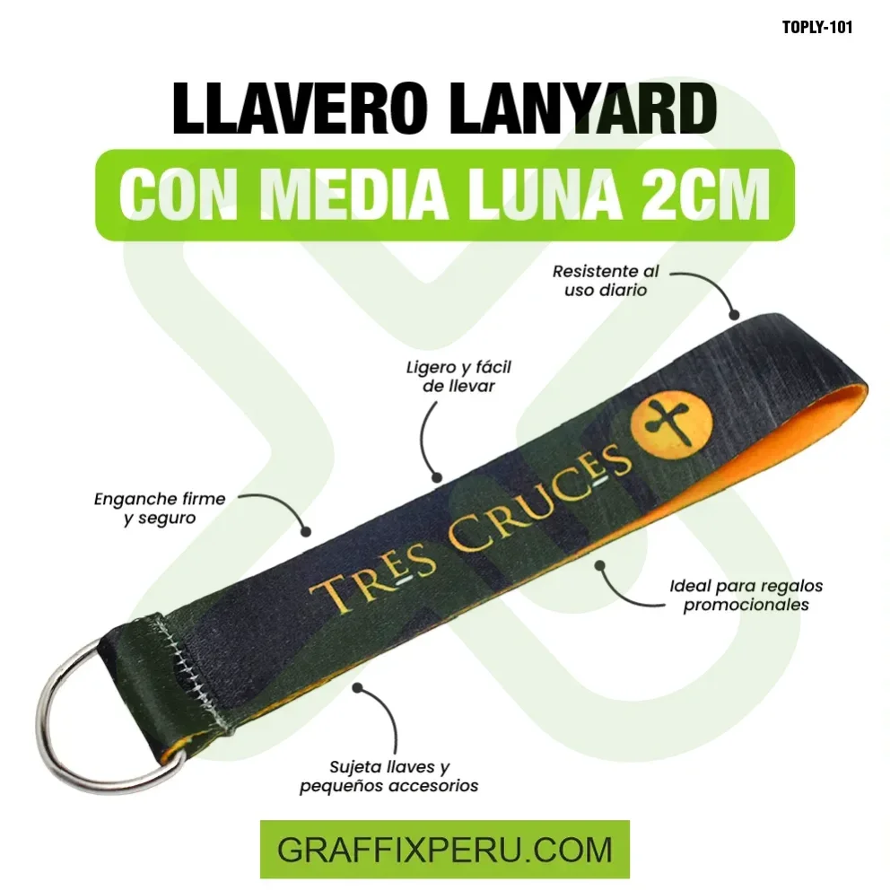 llavero lanyard con media luna 2cm - Vista alternativa