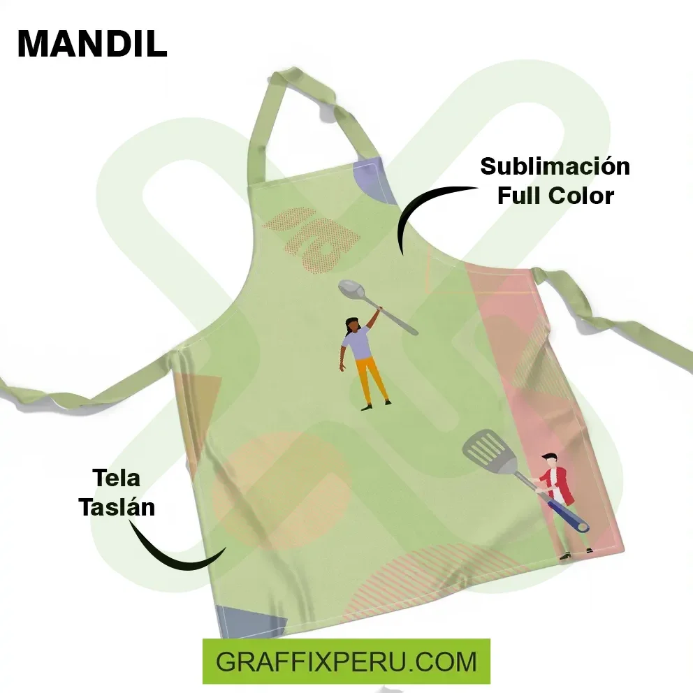 Mandil Taslan full color - Vista alternativa