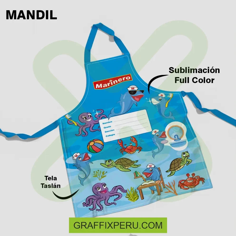 Mandil Taslan full color