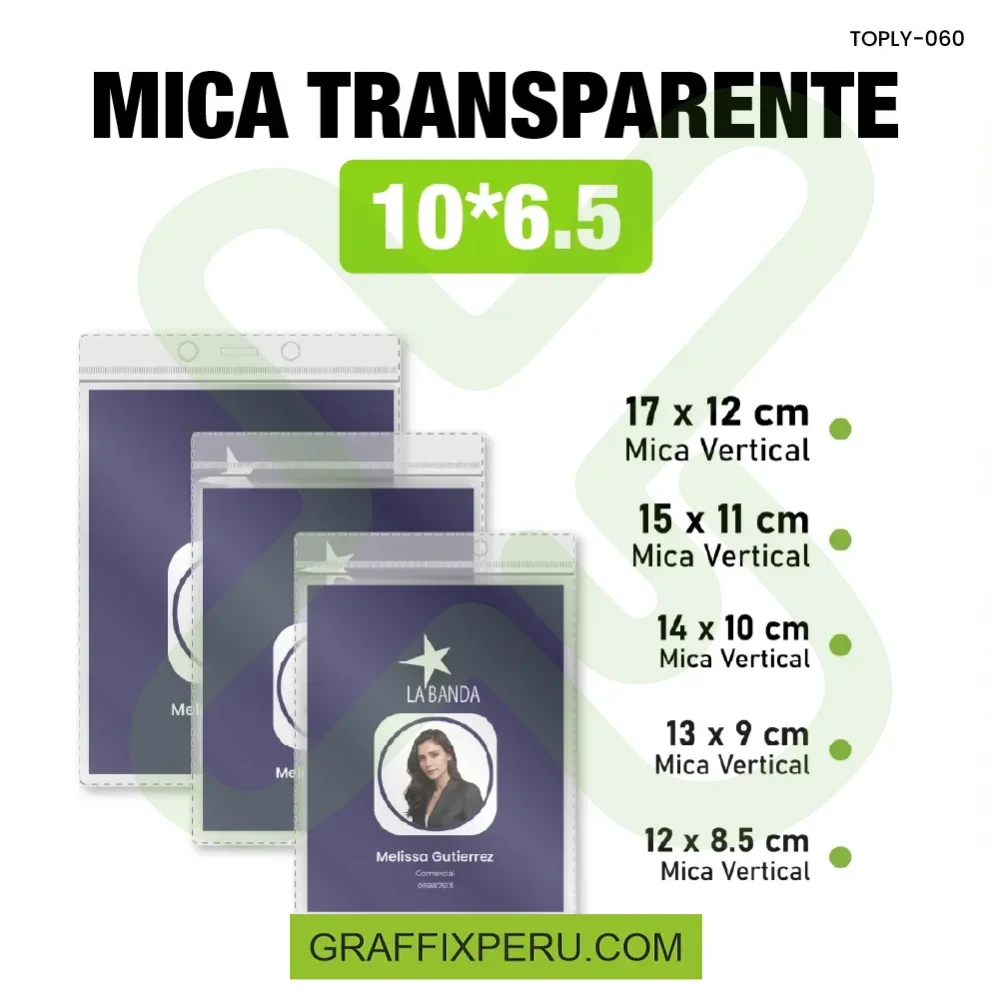 MICA TRANSPARENTE MEDIDA 10*6.5 - Vista alternativa