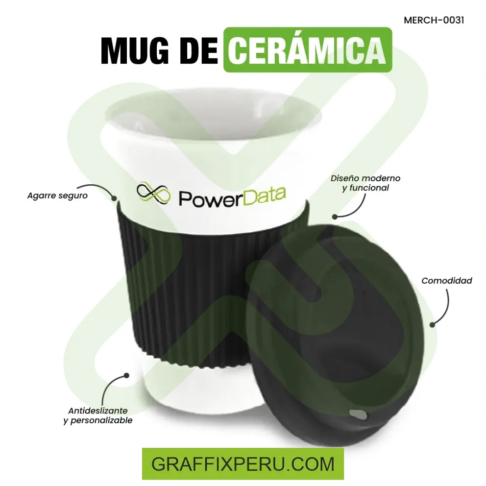 mug ceramica con agarradera de silicona - Vista alternativa
