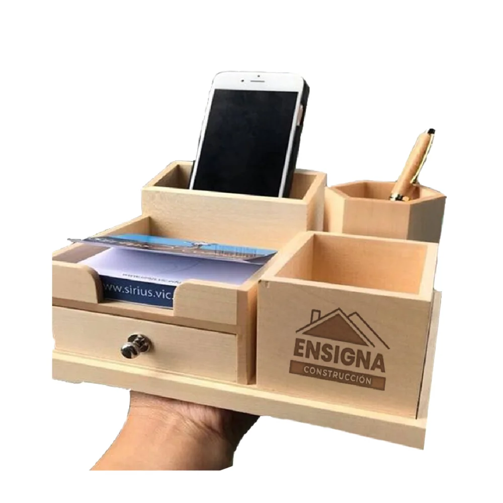 ORGANIZADOR DE ESCRITORIO DE MADERA 