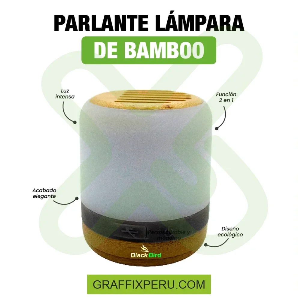PARLANTE LAMPARA DE BAMBOO - Vista alternativa
