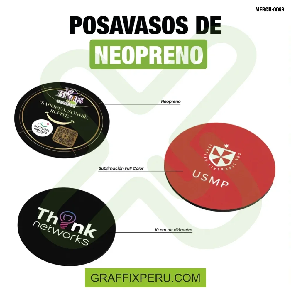 posavasos de neopreno redondo - Vista alternativa