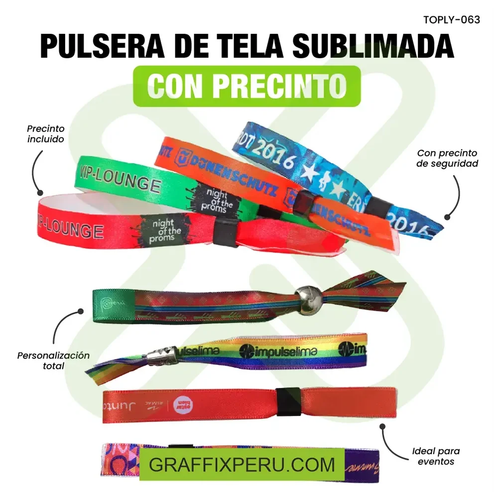 pulsera de tela con accesorio metalico 1.5cm - Vista alternativa