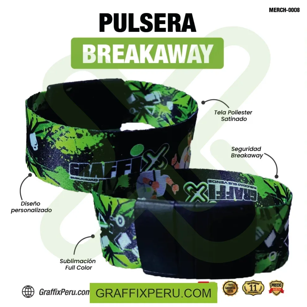 pulsera de tela con breakway