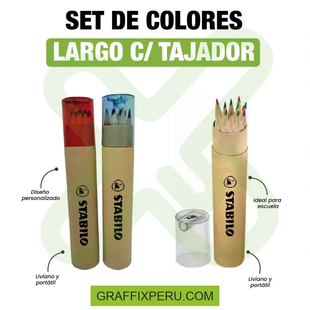 SET DE COLORES LARGO C/TAJADOR ECOLOGICO - Vista alternativa