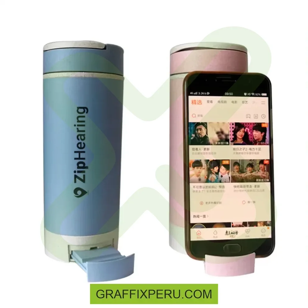 TOMATODO CAFETERO FIBRA DE TRIGO 350ml CON SOPORTE TELEFONO - Vista alternativa