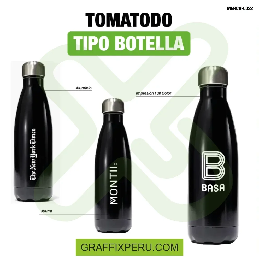 tomatodo metalico tipo botella 350ml - Vista alternativa