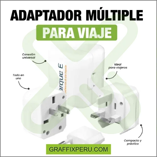 ADAPTADOR MULTIPLE PARA VIAJE - Foto 2