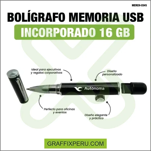 BOLIGRAFO CON MEMORIA USB INCORPORADO DE 16GB - Foto 2