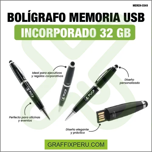 BOLIGRAFO CON MEMORIA USB INCORPORADO 2 32GB - Foto 2