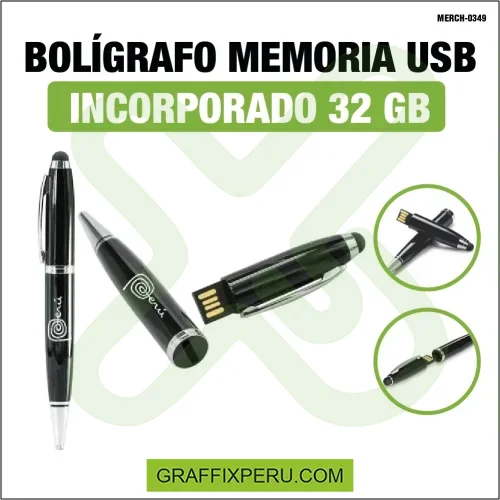 BOLIGRAFO CON MEMORIA USB INCORPORADO 2 32GB - Foto 1
