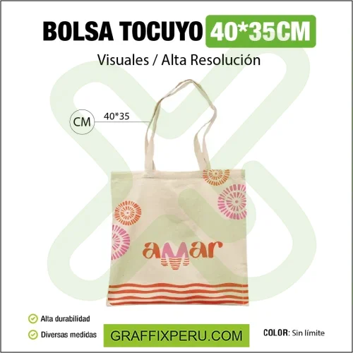 bolsa tocuyo doble asa 115gr de 35*30 - Foto 5
